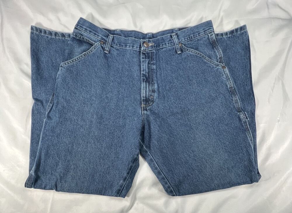 Wrangler Mens Jeans Blue Denim Baggy Loose 36X32